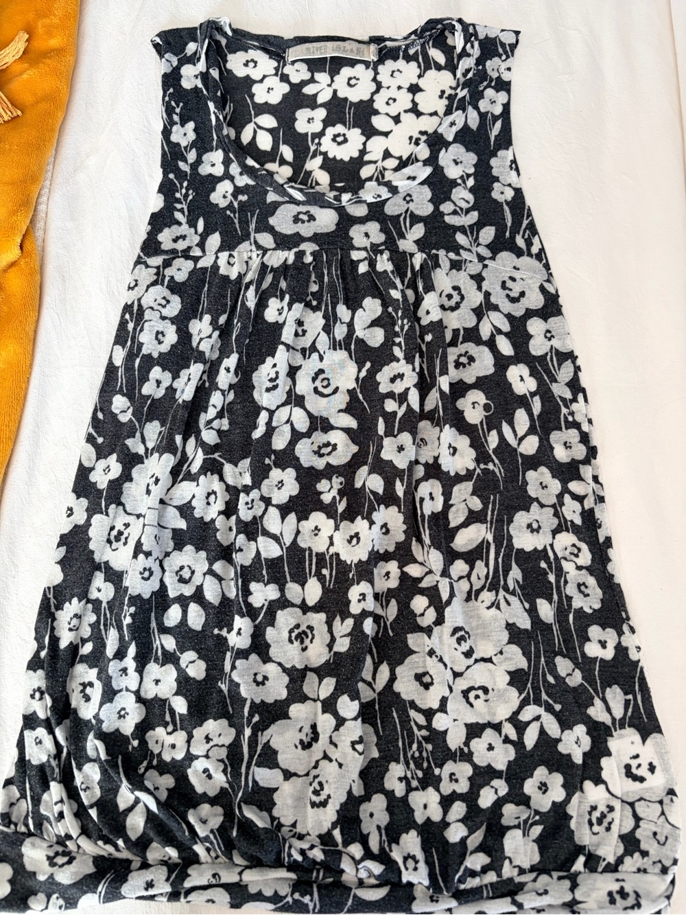 River Island Bluish gray and White Floral Tank Top
